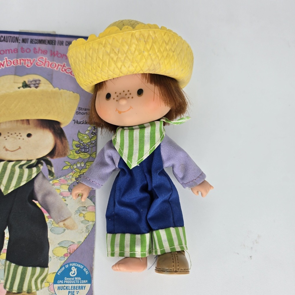 Vintage 1979 Strawberry Shortcake Huckleberry‎ Pie Doll Kenner AG *missing Shoe - Picture 2 of 3
